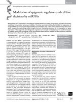 Modulation of epigenetic regulators and cell fate decisions by miRNAs